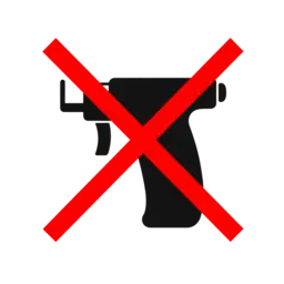 Pictogramme : piercing au pistolet interdit